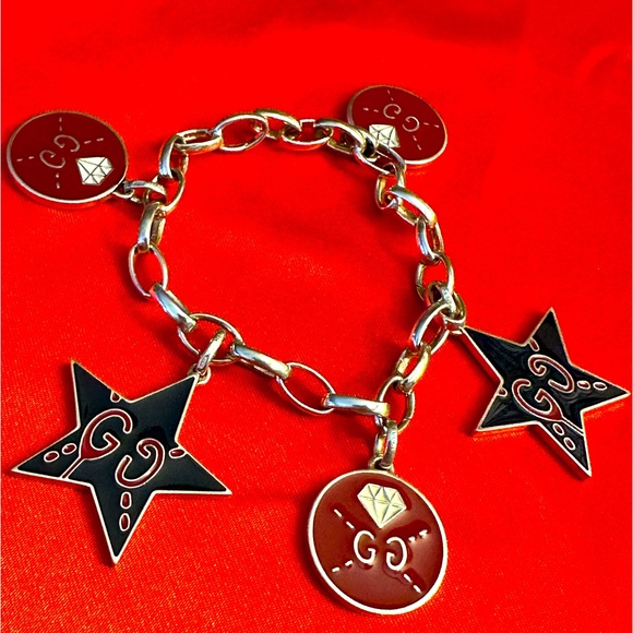 WOW - Authentic Gucci Sterling Silver Charm Bracelet - Picture 1 of 16